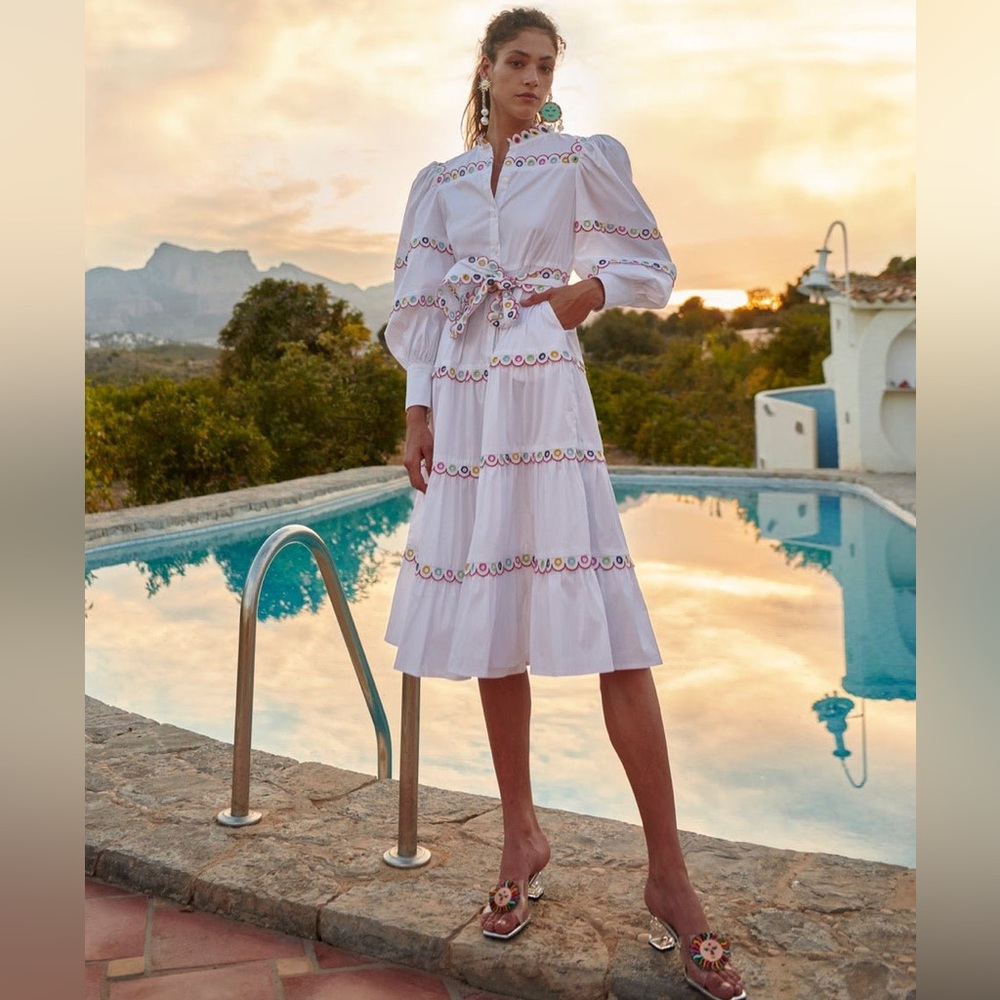 CELIA B BIANCA WHITE DRESS XS